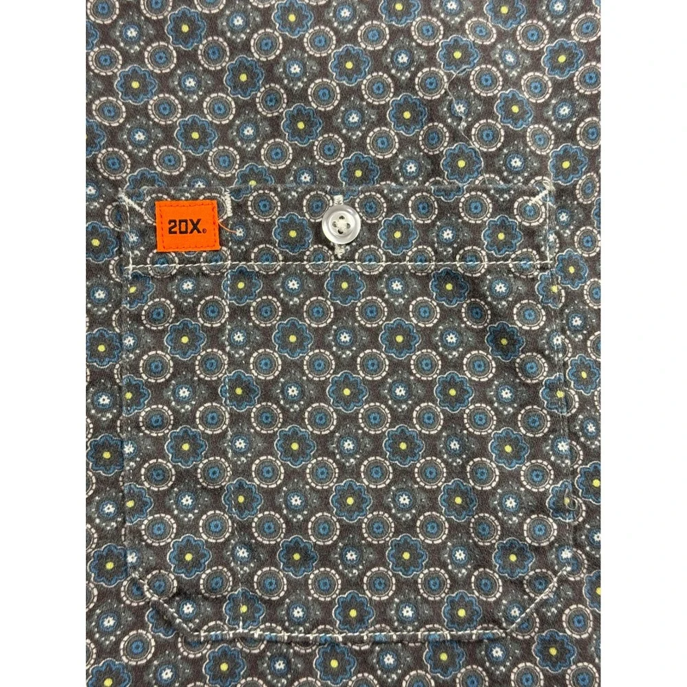 Wrangler Mens 20X FR Flame Resistant Geometric Floral Shirt XL-REG